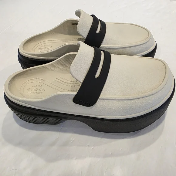Crocs Stomp Loafers in the 'Linen Black' Women's Size 7 (Mens 5) Penny Loafer - Picture 4 of 17